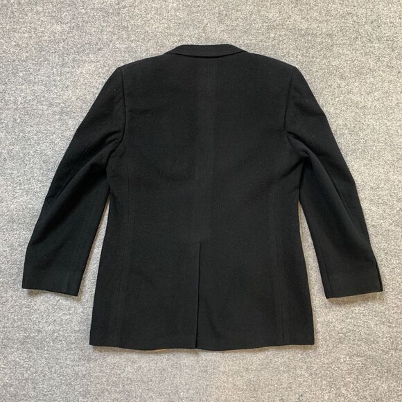Vintage Bill Blass Blazer Mens 40 Black Cashmere Notch Lapel 2 Button Made USA - Picture 8 of 16
